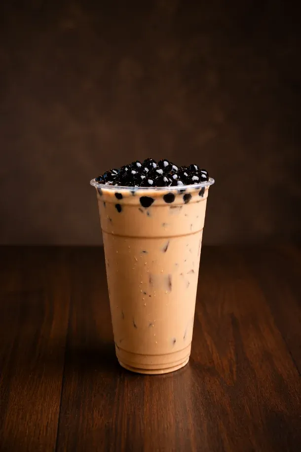 Signature milk tea with black pearls